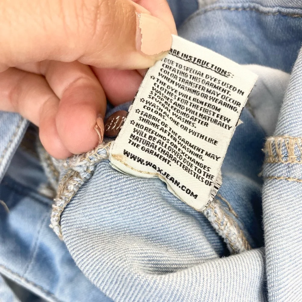 Wax Jeans Women's Juniors Ankle Length Skinny Leg Denim Overalls - Picture 8 of 15